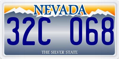 NV license plate 32C068