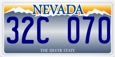 NV license plate 32C070