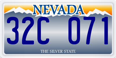 NV license plate 32C071