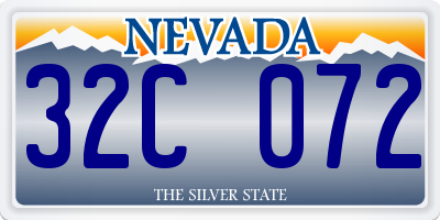 NV license plate 32C072