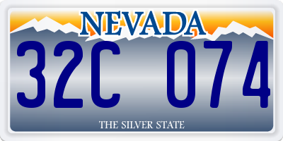 NV license plate 32C074