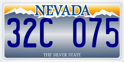 NV license plate 32C075