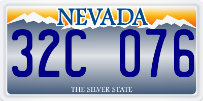 NV license plate 32C076