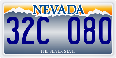 NV license plate 32C080