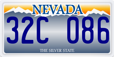 NV license plate 32C086