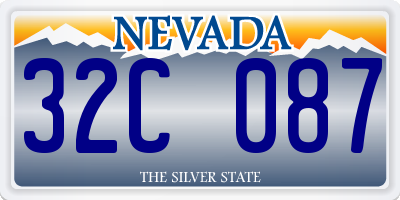 NV license plate 32C087