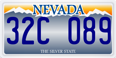 NV license plate 32C089