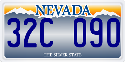 NV license plate 32C090