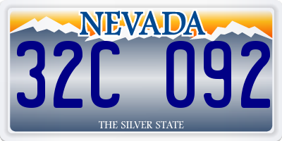 NV license plate 32C092