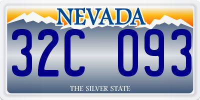 NV license plate 32C093