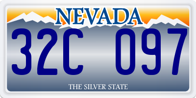 NV license plate 32C097