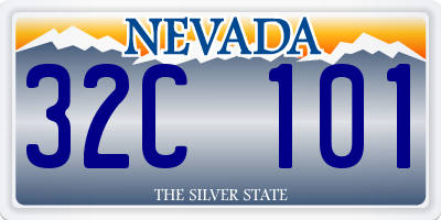 NV license plate 32C101