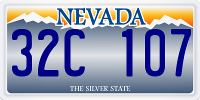 NV license plate 32C107