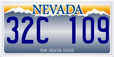 NV license plate 32C109