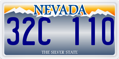 NV license plate 32C110