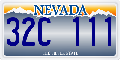 NV license plate 32C111