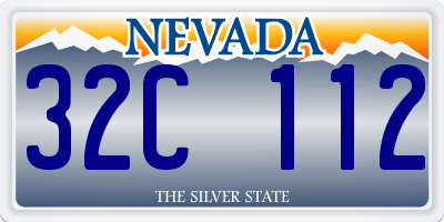 NV license plate 32C112