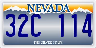 NV license plate 32C114