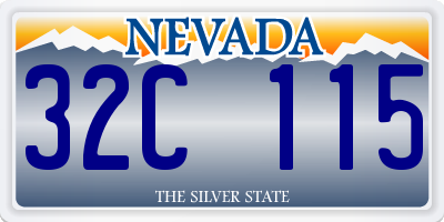 NV license plate 32C115