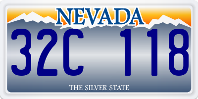 NV license plate 32C118