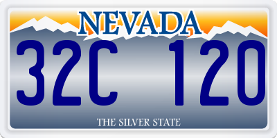 NV license plate 32C120