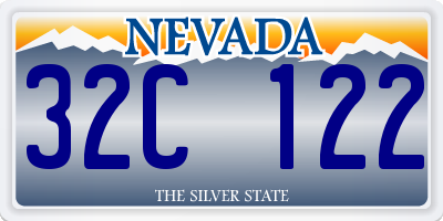 NV license plate 32C122