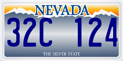 NV license plate 32C124