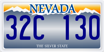 NV license plate 32C130