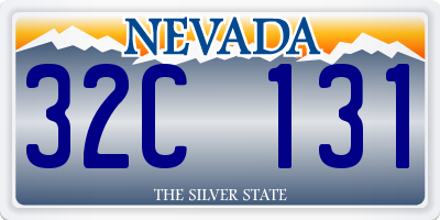 NV license plate 32C131