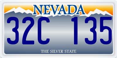 NV license plate 32C135