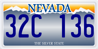 NV license plate 32C136