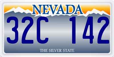 NV license plate 32C142