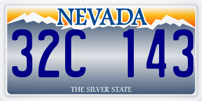 NV license plate 32C143