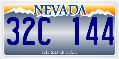 NV license plate 32C144