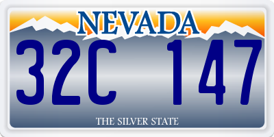 NV license plate 32C147