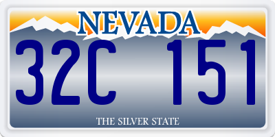 NV license plate 32C151