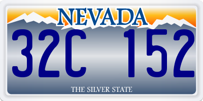 NV license plate 32C152