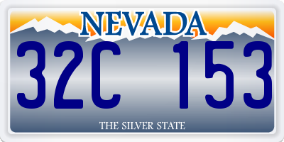 NV license plate 32C153