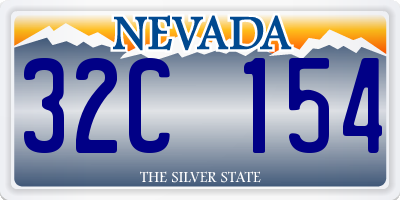 NV license plate 32C154