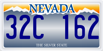 NV license plate 32C162