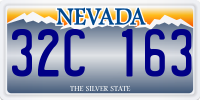 NV license plate 32C163