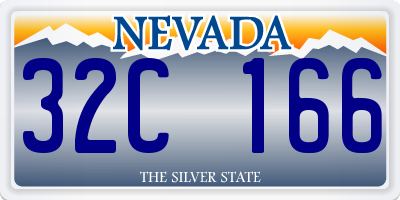 NV license plate 32C166