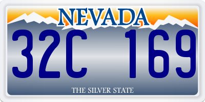 NV license plate 32C169