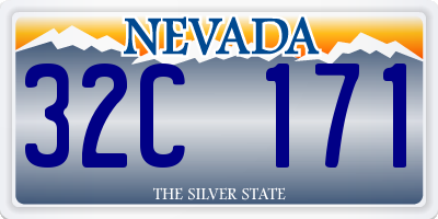 NV license plate 32C171