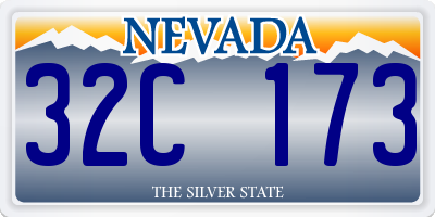 NV license plate 32C173