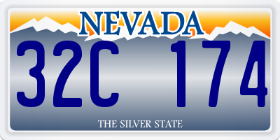 NV license plate 32C174