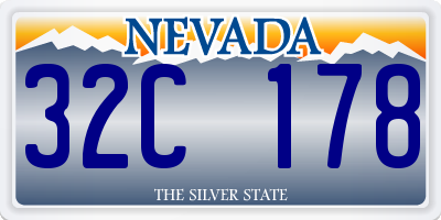 NV license plate 32C178