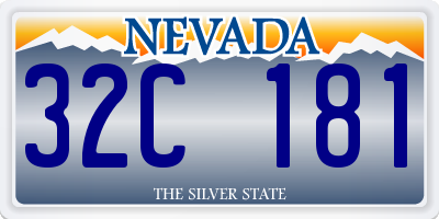 NV license plate 32C181