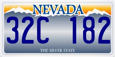 NV license plate 32C182