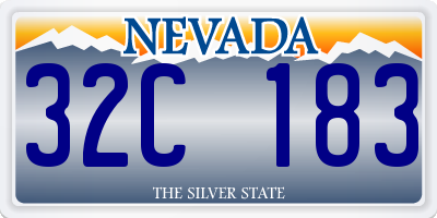 NV license plate 32C183